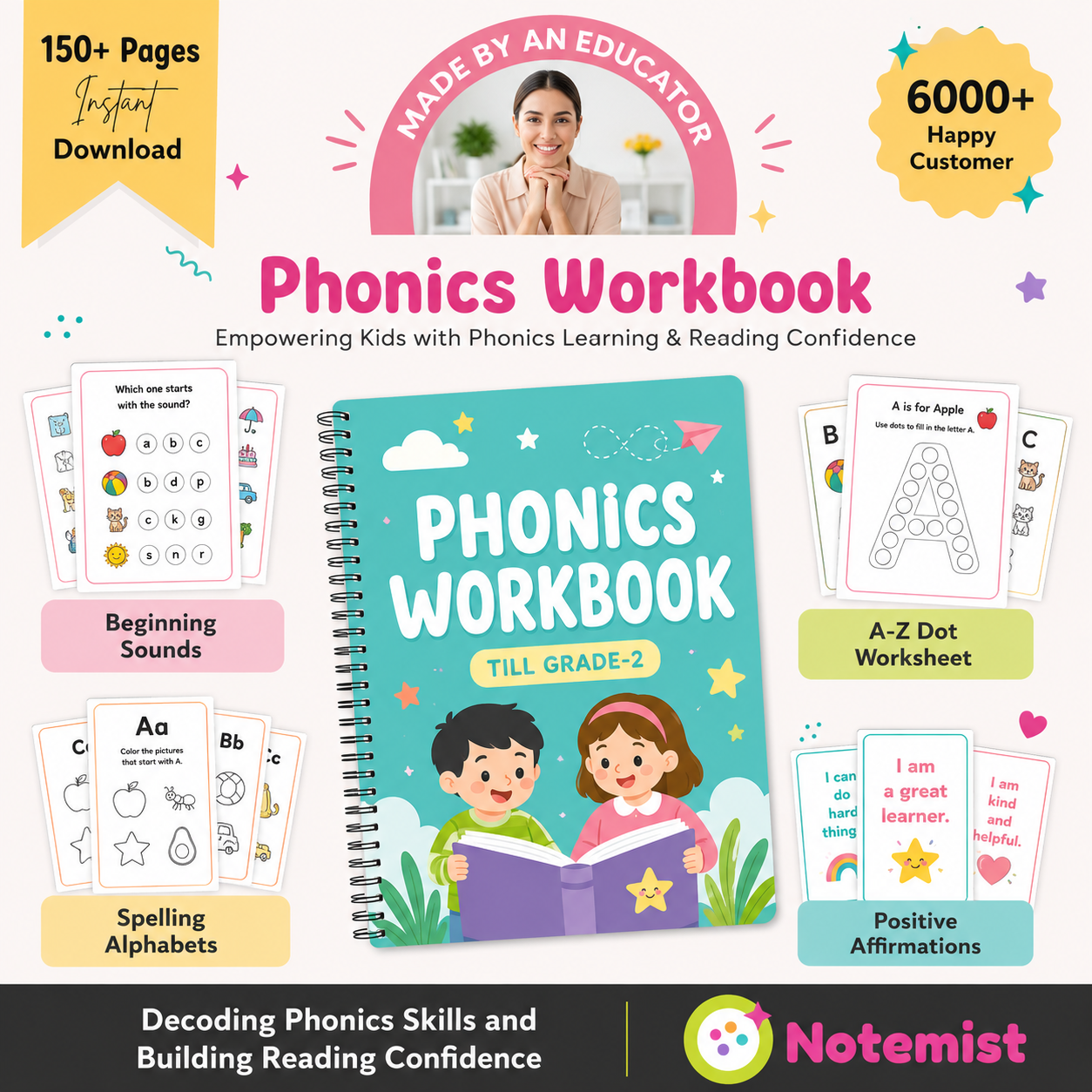 Phonics Workbook for Kids (FREE TODAY)